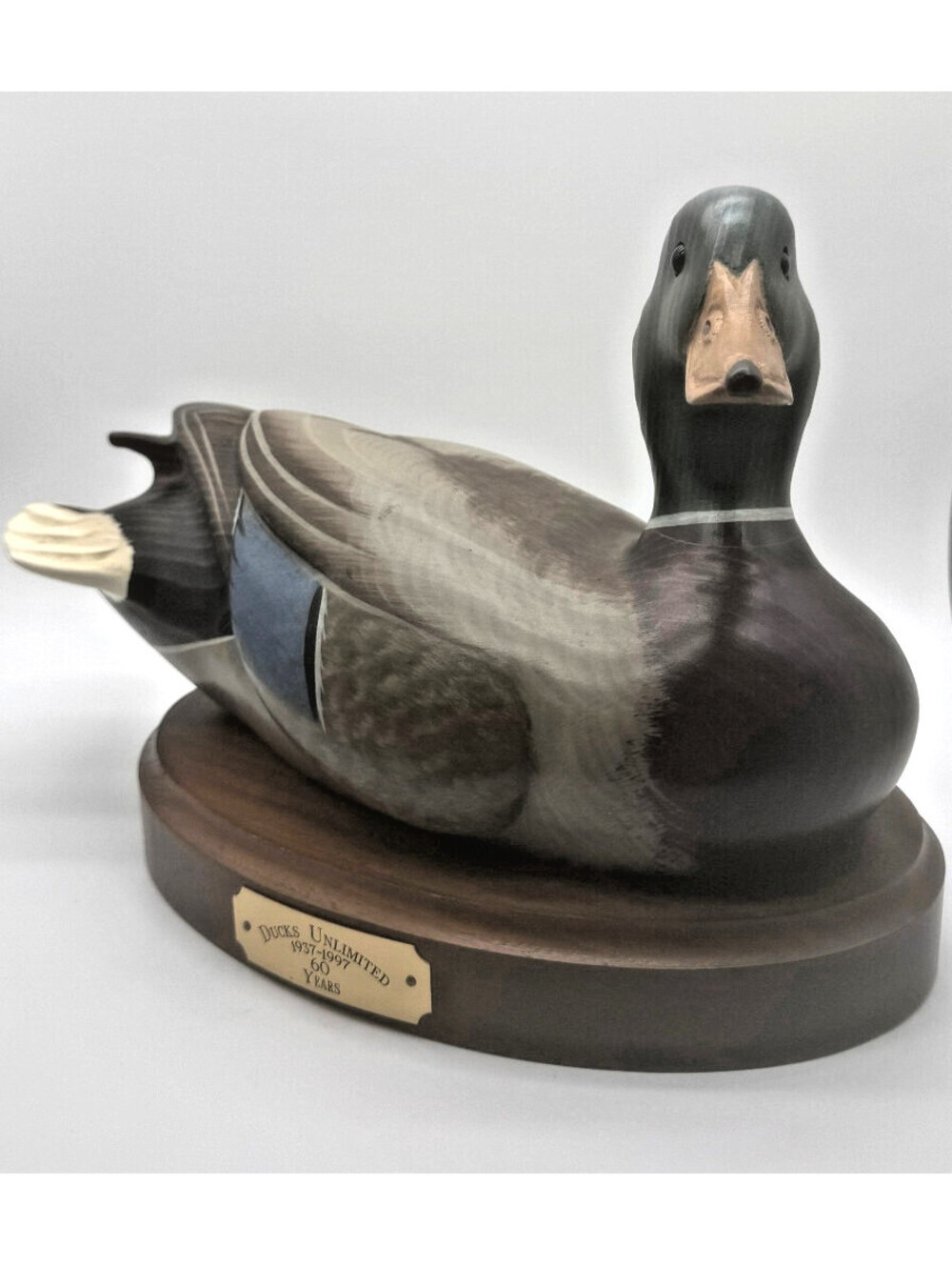 Ducks Unlimited 1937-1997 60 Years Special Edition 1997 Wood Decoy Mallard #2394